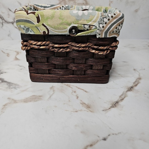 Woven Basket Set, Decorative Organizer Storage Baskets with Fabric Liner Amish - Picture 6 of 12